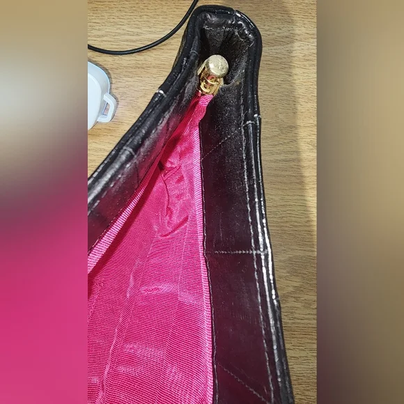 New Lorelei Framed Crocodile Large Clutch Handbag Dark Shimmery Brown - Picture 6 of 8